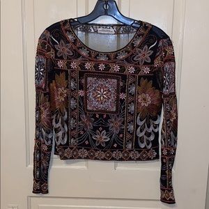 Zara beaded and embroidered top. Size medium